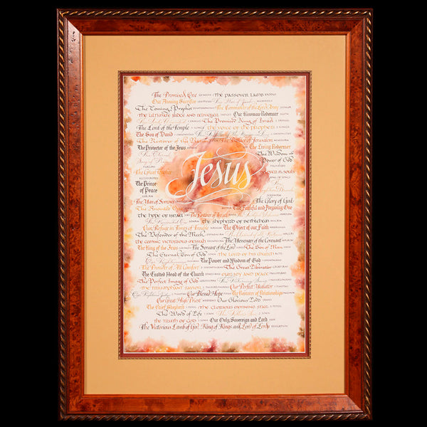 Holly Monroe Jesus Revealed Framed Calligraphy Print Ltd Ed