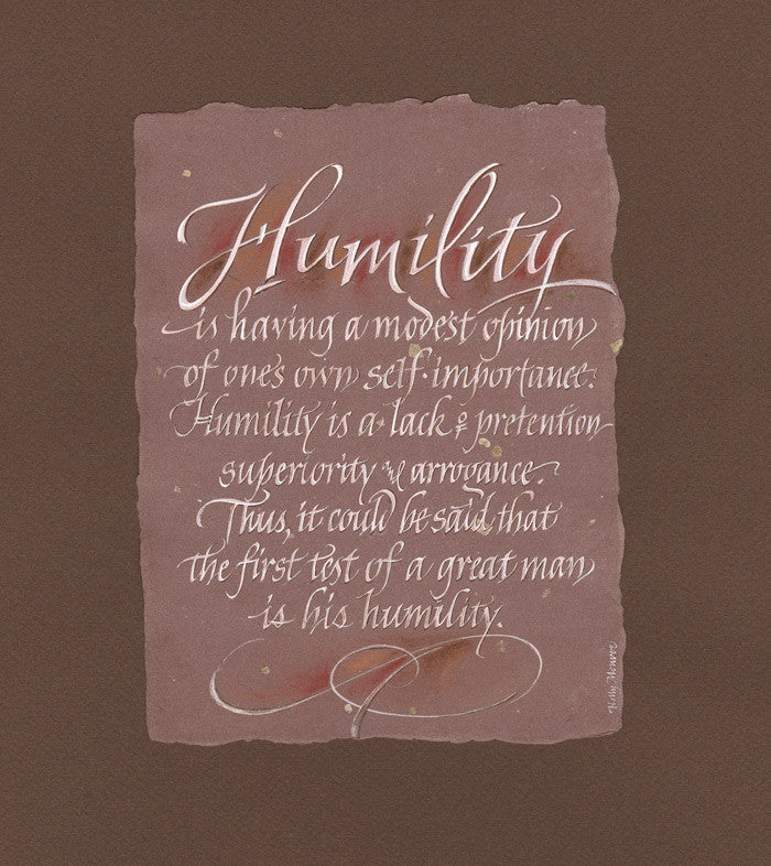 Humility Bold Letters Humility | Holly Monroe Calligraphy – Heirloom Artists: Holly Monroe