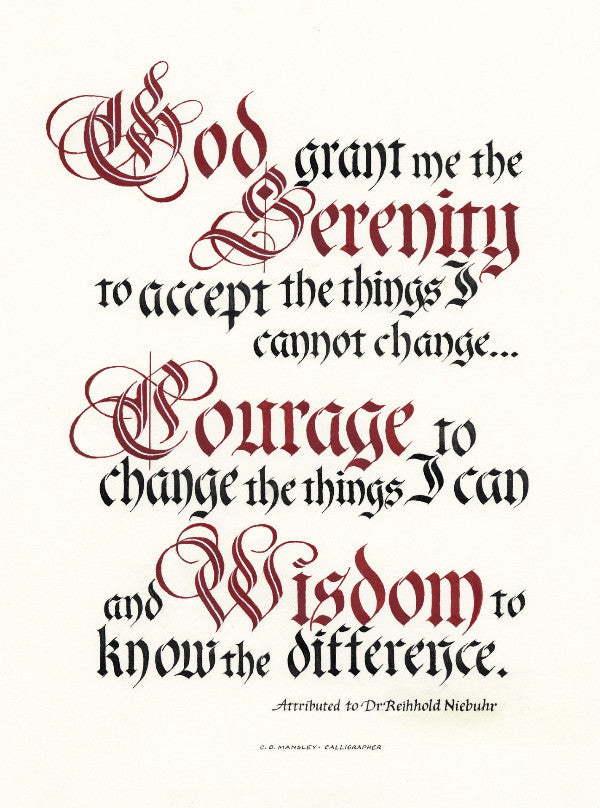 serenity-prayer-clifford-mansley-calligraphy-heirloom-artists-holly-monroe for Free Printable Full Serenity Prayer Serenity Prayer | Clifford Mansley Calligraphy – Heirloom Artists: Holly Monroe for Free Printable Full Serenity Prayer