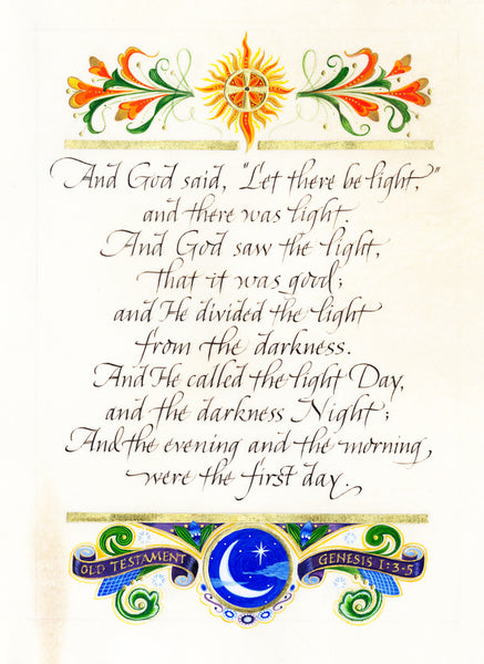 And God Said  Calligraphy Print Holly Monroe