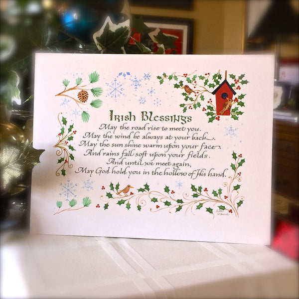 Irish Blessings May The Road Rise Calligraphy Print Holly Monroe Calligrapher