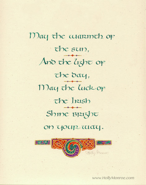 May The Warmth Holly Monroe Calligraphy Print 