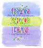 Peace Grace Love Holly Monroe Calligraphy Print